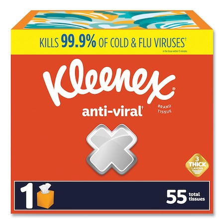 Kleenex Anti-Viral 3 Ply Facial Tissues, 55 Sheets, 27 PK 54505